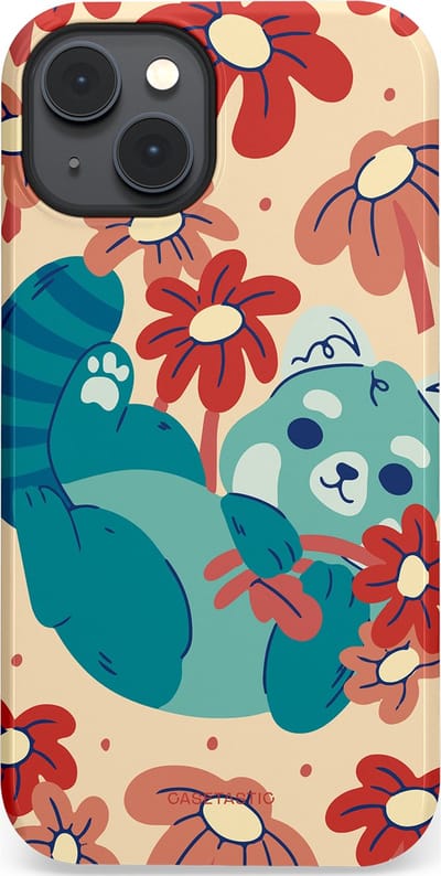 Casetastic Hoesje Geschikt voor Apple iPhone 14 Magsafe - Stijlvolle Beschermende Duo-layer Case - Rode panda knuffels