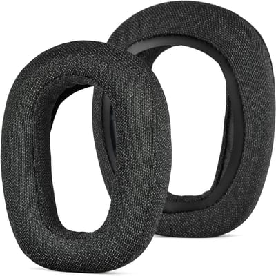 Vervangende Gebreide Oorkussens voor Logitech Zone Vibe 100/125 en G435 - Comfortabele Geluidsisolatie en Schuim Oorkussens (Grafiet)