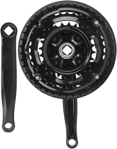 Universele Crankset 42/34/24t van Koolstofstaal met Kettingbescherming voor Mountainbike 170mm Arm geschikt voor 21/24/27 Versnellingen
