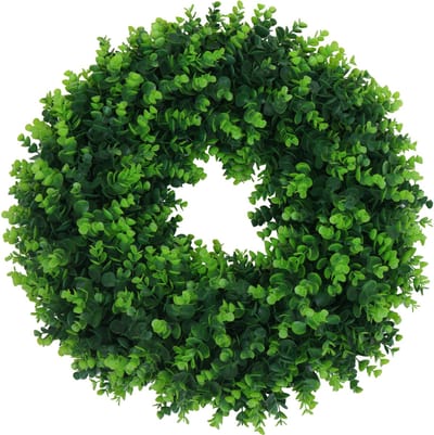 Kunstkrans MCW-O97, deurkrans, tafelkrans, decoratieve buxus, binnen/buiten, Ø 52 cm