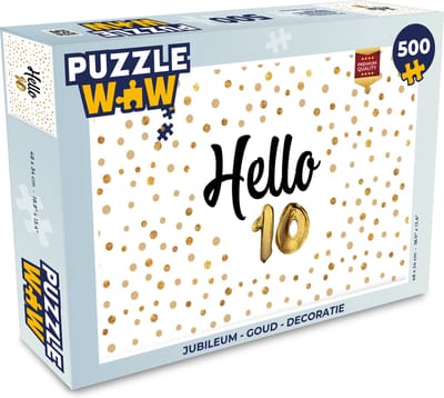 Puzzel Jubileum - Goud - Decoratie - Legpuzzel - Puzzel 500 stukjes