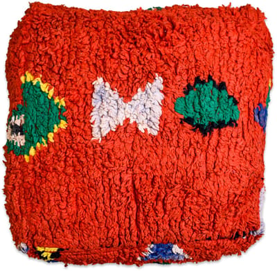 Poufs&Pillows Marokkaans kelim vloerkussen - Uniek en handgemaakt - 60x60x20 CM - Gevuld geleverd - Kleurrijk palletkussen k1446