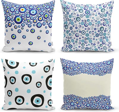 Zethome - Kussenhoes Vierkant - 4 Stuks - Dubbelzijdig bedrukt - Kussenhoezen Set - Soft Touch - Geen personage - 43x43 cm