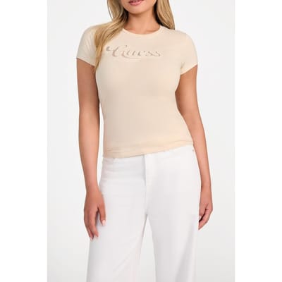 GUESS Ss Dot Logo R3 Buffy Maat: XS | Tops Outlet | Dames | Beige