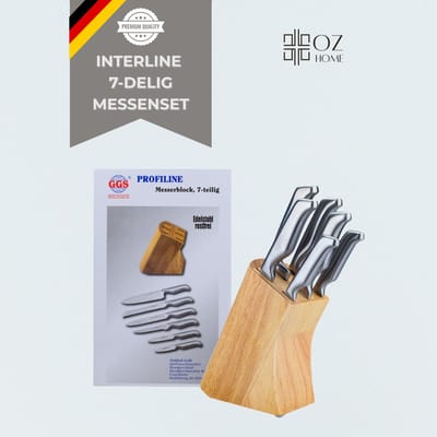 OZ Home GGS Collection ProfiLine Messenset RVS – 7-delig – Messenblok – Naadloos Design