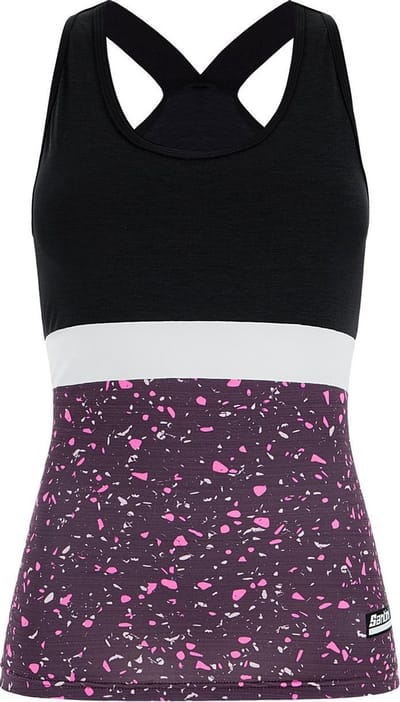 Santini Fietsshirt mouwloos Paars Dames - Scia Pietra Tank Top For Women Vigneto Purple - S