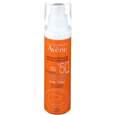 Avène Zon SPF 50+ Crème Anti-aging getint Zeer hoge zonnebescherming | Gevoelige huid 50 Zonnecrème