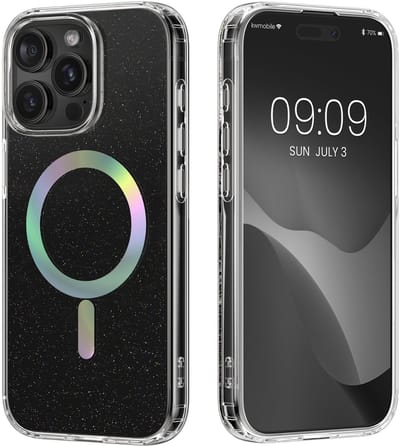 kwmobile Hoesje compatibel met Apple iPhone 15 Pro Max Smartphonehoesje – Hardcase met TPU-bumper – Beschermhoes compatibel met MagSafe – Camerabescherming