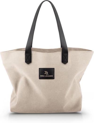 Stijlvolle Dames Schoudertas met Rits en Binnenvak - Grote Beige Handtas voor Winkelen