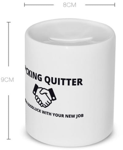 Akyol - fucking quitter Spaarpot - Collega - cadeau collega - cadeau - verjaardag collega - 350 ML inhoud