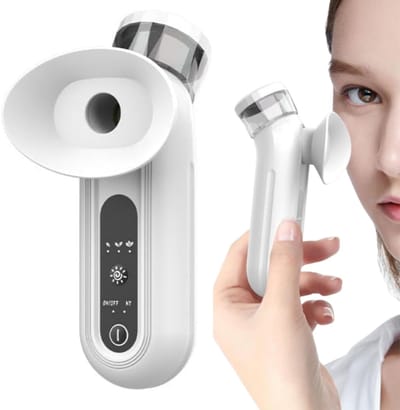 carmdering - Oogstoommasker - Oogverdamper - Oogverzorgingsapparaat - Verstelbare Temperatuurstanden - Nano-Mist Technologie - Zacht Siliconen Materiaal - Verlichting Van Droge Ogen - Persoonlijke Spa-Ervaring Thuis - 1 Stuk