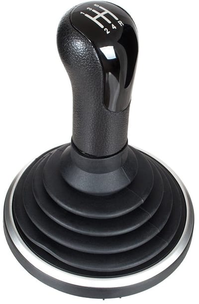 Modecar - Versnellingspookknop - Ford Fiesta V Mk6 - Zwart - Met Zilverafwerking