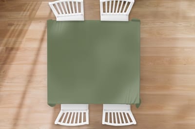 Tafelkleed - Tafellaken - 150x150 cm - Groen - Effen kleur - Olijfgroen - Binnen en Buiten