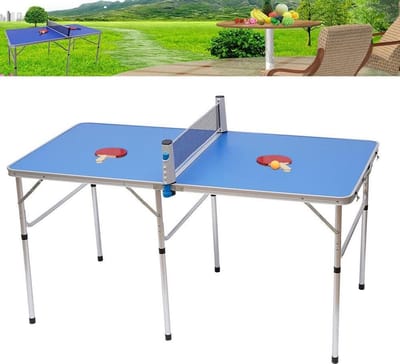 Tafeltennistafel - Tafeltennis spel - Binnen en buiten spelen - Opvouwbaar en draagbaar - 152 x 76 x 76 cm