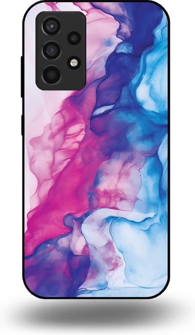 Smartphonica Telefoonhoesje Geschikt voor Samsung Galaxy A52s 5G met Roze Blauw Marmer Opdruk - TPU Backcover Case Rose Blue Marble Design geschikt voor Samsung Galaxy A52s 5G