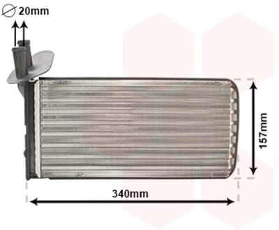 Van Wezel - KACHEL RADIATEUR VOOR VW TRANSPORTER CARAVELLE 1996-2003 701819031A