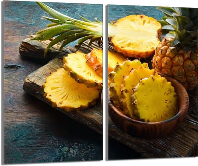 TMK ArtDeko - Snijplank Glas - 30x52 cm - Ananas - Beschermend