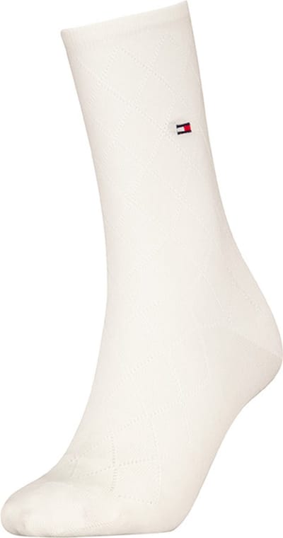 Tommy Hilfiger dames sokken premium argyle wit
