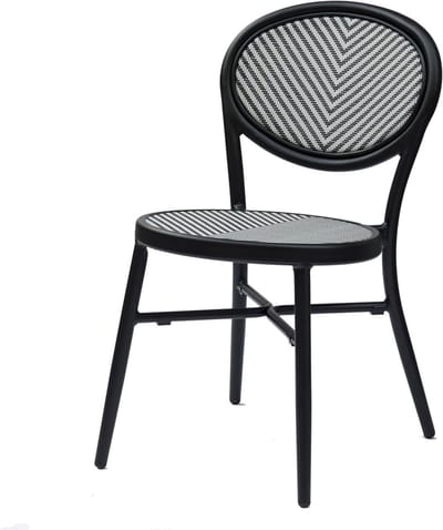 Stapelstoel Buiten - Terrasstoel Catering - Buiten Zitten - Lichtgewicht Aluminium Frame - 58 x 45 x 80 cm
