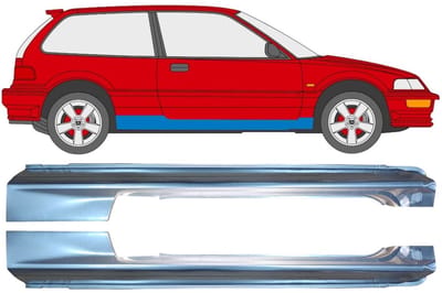 Volledige dorpel voor Honda Civic 1987-1991 / Links + Rechts / Set