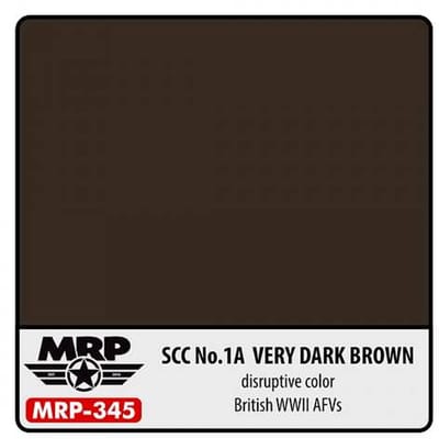 Mr. Paint MRP-345 - SCC No.1A Very Dark Brown – 30 ml verf voor Airbrush & Detailwerk