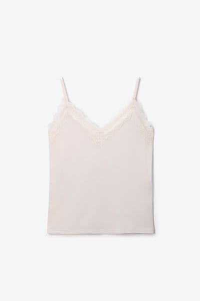Sissy-Boy - Wit singlet met kant