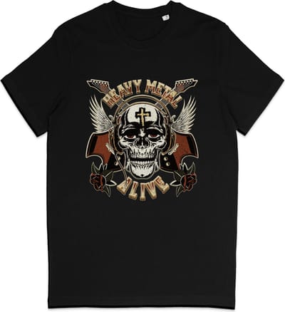 Heavy Metal Alive - Heren en Dames T Shirt - Zwart - XS