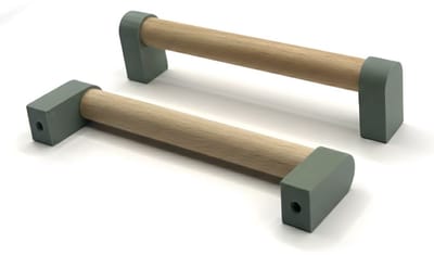 Home 3D® - Handgreep Groen – 128mm – Beukenhout – Gemaakt in Nederland – Inclusief Schroeven - Voor Keuken, Kast en Meubel
