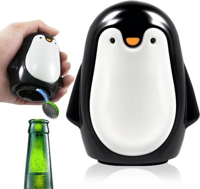 Magnetische Flessenopener voor Bier en Dranken, Handige Push Pull Opener, Ideaal voor Bar en Keuken, Perfect Cadeau voor Mannen en Bierliefhebbers