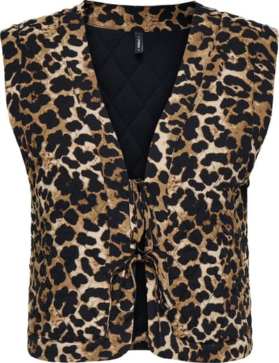 Only Gilet Onlnovella Quilt S/l Tie Vest Wvn 15357634 Tiger Eye/furoded Dames Maat - M
