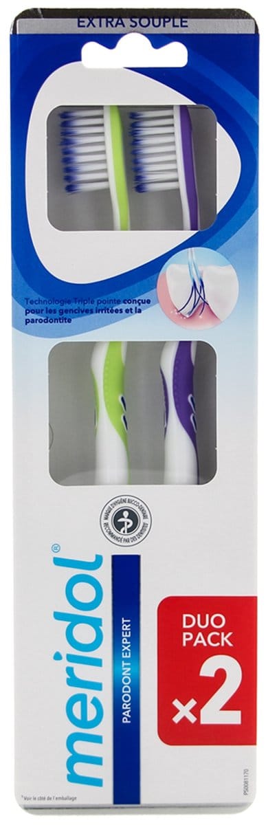 Meridol Parodont Expert Duo Pack Extra Zachte Tandenborstels (Kleur : Groen)