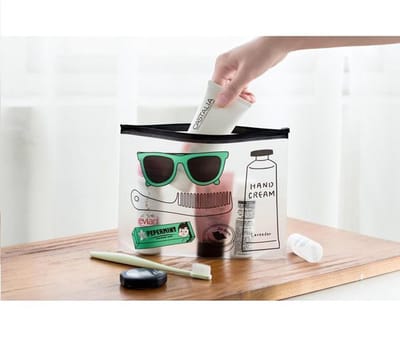 Toilettas | Transparant | Doorzichtig | Voor Toilet Artikelen | Handbagage | Handig voor reizen met vliegtuig | Make-Up Tas | Reis Bagage