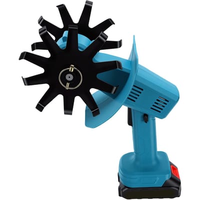 Motoculteur Rotatif Manuel Sans Fil Ergonomique Puissant Léger Électrique Manuel pour Sol Pelouse Jardin black