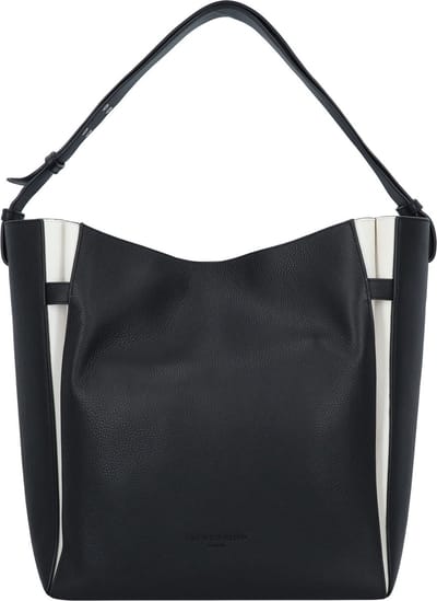 LIEBESKIND BERLIN Leren Schoudertas Hilla Small Pebble Hobo Bag Black Zwart