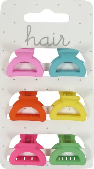 Haarklem - Kappersklem - Open Half Rond 2.5cm - Mat Finish - Bright Tinten