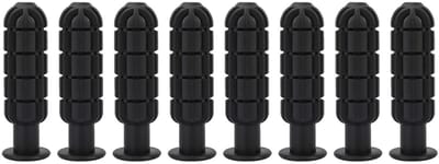 Dailygoods- Tafelvoetbalhandgrepen Antislip - Vervangende Handgrepen - Zwarte Kunststof - 8 Stuks - Stevig en Duurzaam - 0,5 Inch Diameter - Tafelvoetbalgrepen