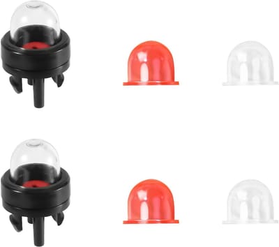 6 stuks Carburateur Prime Pomp 188-512-1 - Prime Bol - Kleine Motoren - Poulan - Echo - Ryobi - Homelite - Bolens - Geschikt voor Husqvarna - Craftsman - Walbro Kettingzagen - Transparant Rood