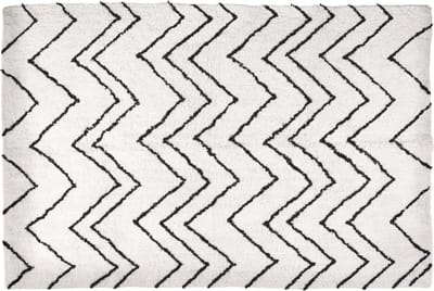 Home & Styling Vloerkleed Zigzag 120x180cm - Tapijt - Zwart / Wit