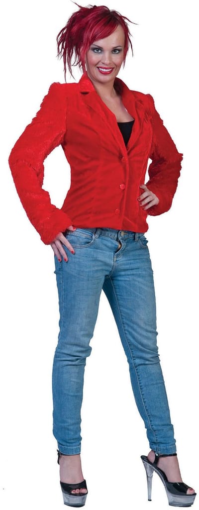 Bontje Rood fuzzy jacket