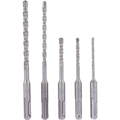 5 stuks Metselboor Set Wolfraamstaal Rechte Schacht Beton Baksteen