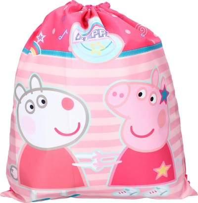 Peppa Pig gymtas/rugzak/rugtas voor kinderen - roze - polyester - 44 x 37 cm