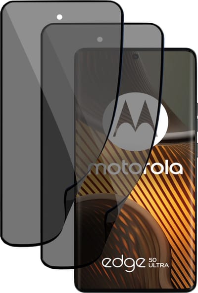 2x Privé Screenprotector geschikt voor Motorola Edge 50 Ultra - Privacy Folie Beschermglas - Privacy Proteqt+