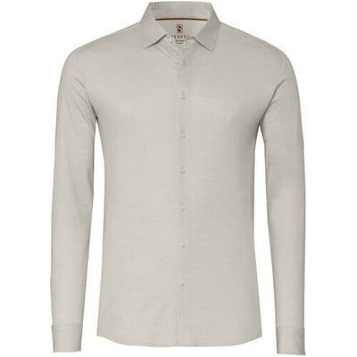 Desoto Overhemd Casual Kent Solid Color Twill Beige / male