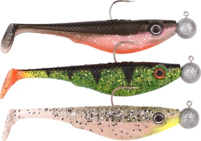 Spro Iris Shad To Go UV Set Salt & Pepper/UV Perch/Olive 8cm (5g) (3 Stuks) - Shad