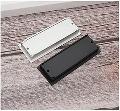 4 Stuks Inbouw Flush Deur Pull Handvatten voor Schuifdeuren - Zwart (80x42 mm)