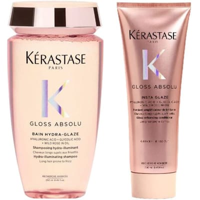 Kérastase Gloss Absolu Hydra-Glaze Bain 250ml + Insta-Glaze Fondant 250ml