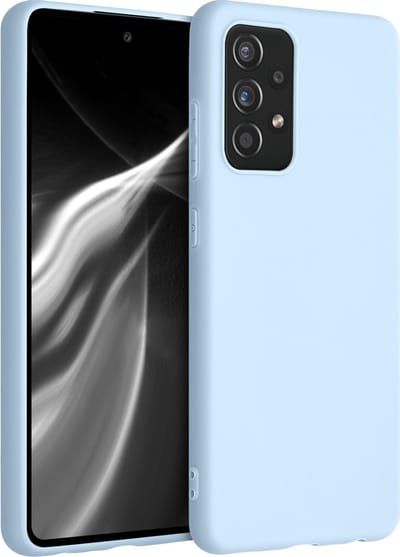 kwmobile telefoonhoesje geschikt voor Samsung Galaxy A52 / A52 5G / A52s 5G - Hoesje voor smartphone - Back cover in mat lichtblauw
