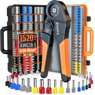 Krimptang Set - Krimper Tangen - Elektrische Verbindingen - 1520 Klemmen Inbegrepen - 008-16 mm²