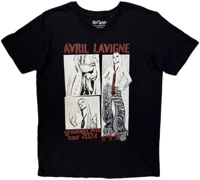Avril Lavigne - Greatest Hits Heren Tshirt - 2XL - Zwart
