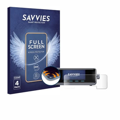 Savvies - Screenprotector voor Anker Prime 250 W GaNPrime - Folie Beschermfolie transparant volledig dekking 4 Stuks